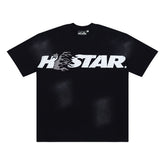Hellstar Rhinestone Flame Logo Black Washed Tee