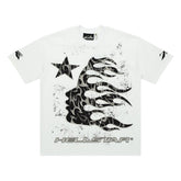 Hellstar Flame Lady Profile White Tee