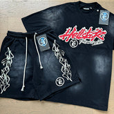 Hellstar Records Flame Tee & Shorts Set