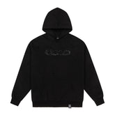 GOOD Silver Rhinestone Distressed Black Hoodie