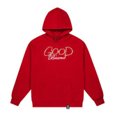 Good Brand Pearl Letter Red Hoodie