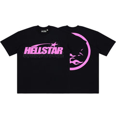 Hellstar Pink Shooting Star Logo Black Tee