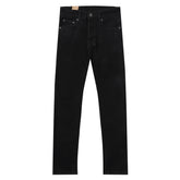 Ksubi Solid Black Mini Cross Embroidery Slim Jeans