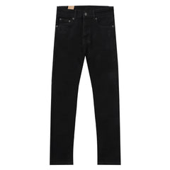 Ksubi Solid Black Mini Cross Embroidery Slim Jeans