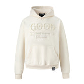 Pearl GOOD Embroidery Beige Hoodie