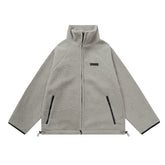 ESSENTIALS Fear Of God Light Gray Fleece Zip Up Jacket