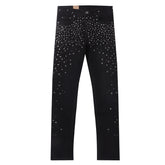 Ksubi Cross Studded Solid Black Slim Jeans