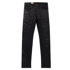 Ksubi Cross Studded Solid Black Slim Jeans