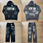 Hellstar Capsule Face Vintage Wash Tracksuit (Black & Dark Grey)