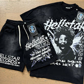 Hellstar Records Heaven Sounds Graphic Tee & Shorts Set