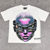 Hellstar Cyberpunk Goggle Portrait White Tee