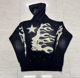 Hellstar Faith to Paradise Vintage Washed Black Hoodie