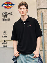 Dickies桑蚕丝男士Polo衫夏季凉感抗菌垂感免烫翻领潮流短袖T恤A