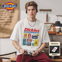 Dickies帝酷适美式趣味印花短袖t恤男潮牌半袖上衣街头百搭体恤M