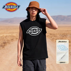 Dickies帝酷适纯棉无袖T恤男夏季外穿坎肩背心休闲运动情侣上衣M