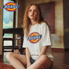 Dickies帝酷适短袖T恤女新款潮牌宽松百搭圆领印花休闲简约上衣m