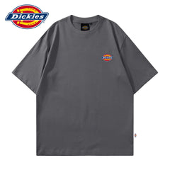 Dickies帝酷适做旧LOGO短袖T恤薄款夏季新款男士圆领体恤五分袖Y