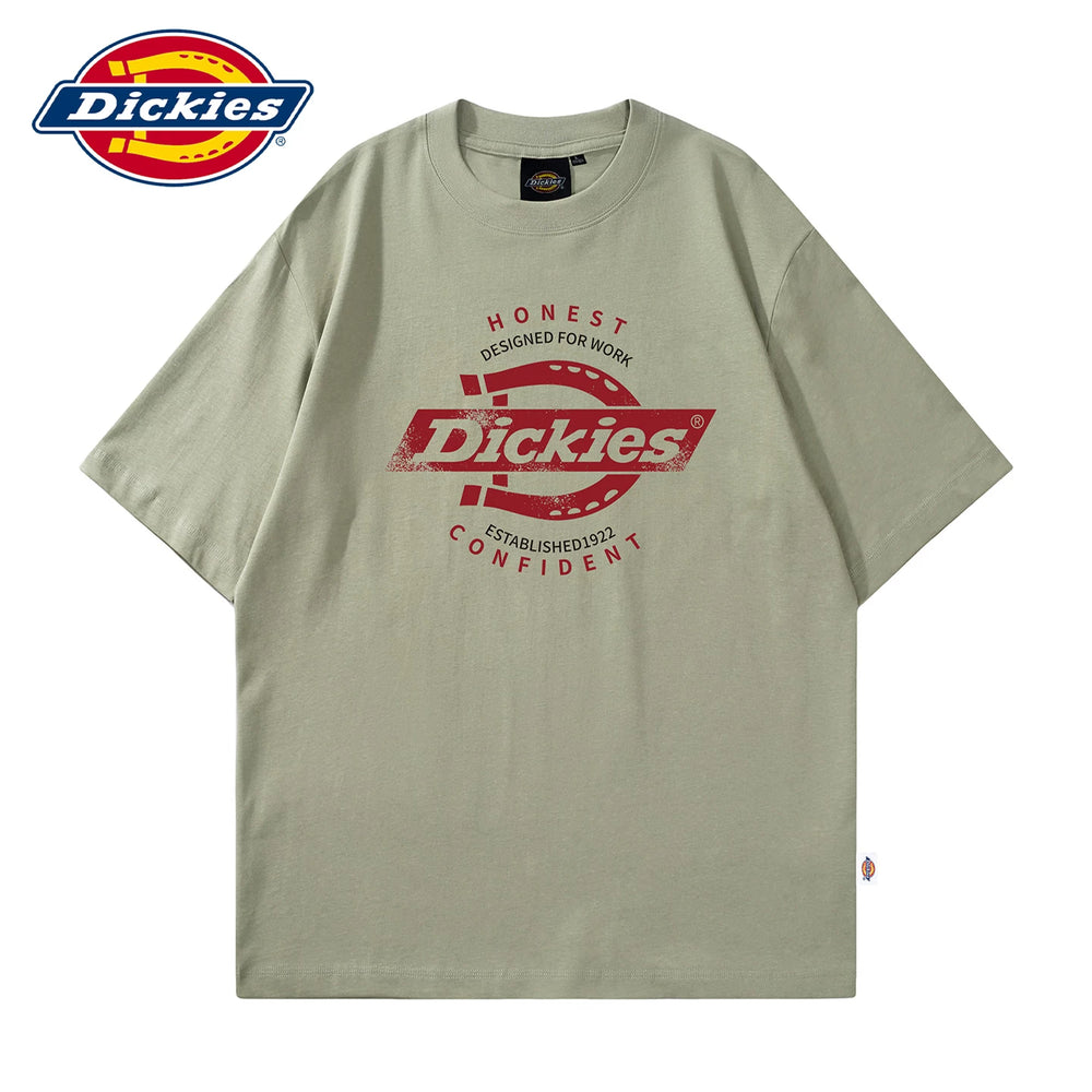 Dickies帝酷适夏季柔软短袖T恤男士圆领薄款印花体恤宽松半袖衫Y