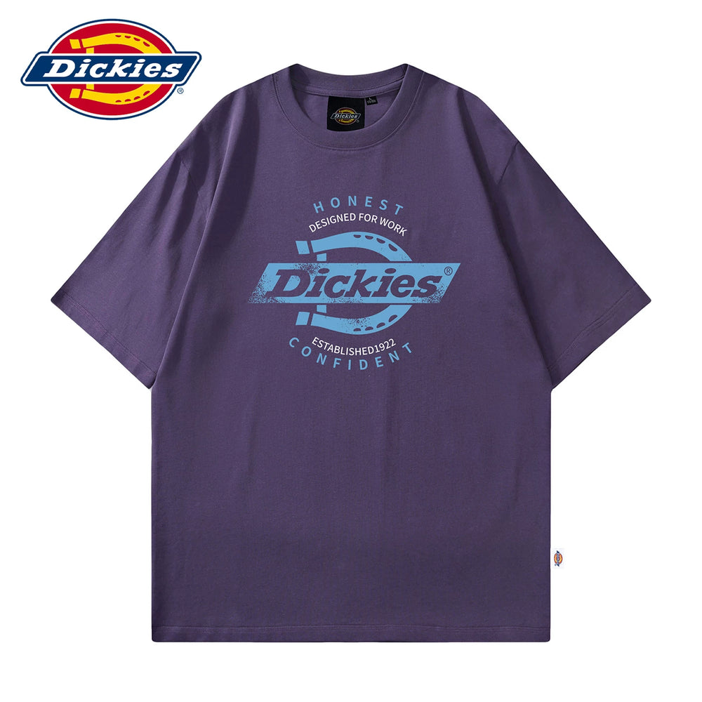 Dickies帝酷适夏季柔软短袖T恤男士圆领薄款印花体恤宽松半袖衫Y