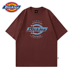 Dickies帝酷适夏季柔软短袖T恤男士圆领薄款印花体恤宽松半袖衫Y