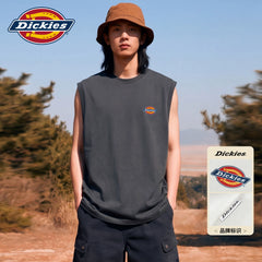 Dickies帝酷适纯棉坎肩背心男夏季宽松圆领休闲上衣情侣无袖T恤M