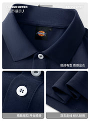 Dickies桑蚕丝男士Polo衫夏季凉感抗菌垂感免烫翻领潮流短袖T恤A