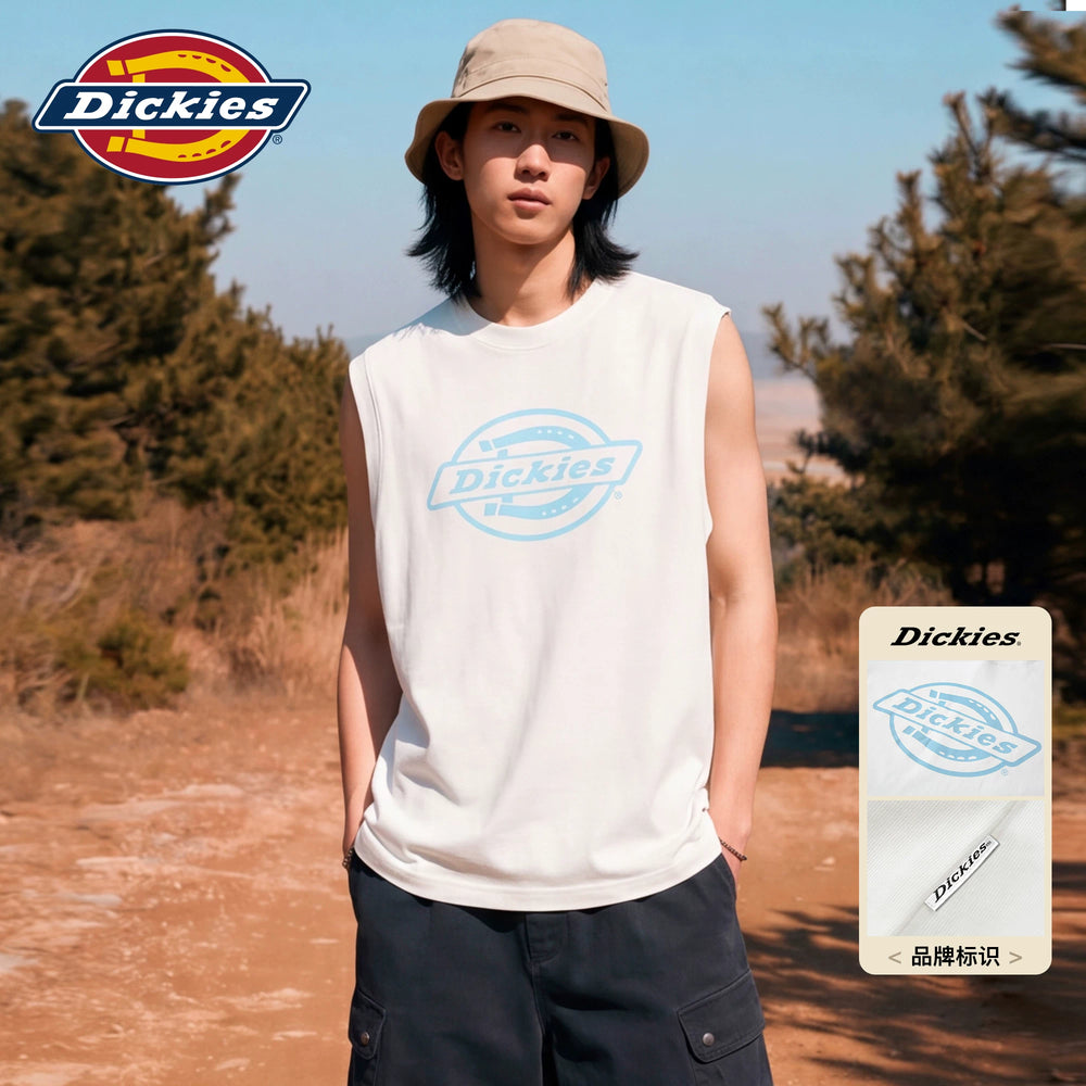 Dickies帝酷适纯棉无袖T恤男夏季外穿坎肩背心休闲运动情侣上衣M