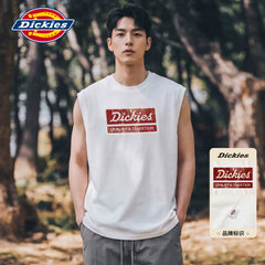 Dickies帝酷适纯棉工字背心男夏季美式简约高级字母印花清爽上衣M