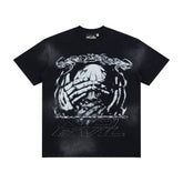 Hellstar No Evil Hear See Speak Skull Hands Vintage Washed Tee