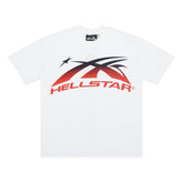 Hellstar Gradient Arrow Logo White Tee
