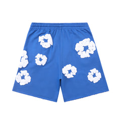Denim Tears Blue Cotton Wreath Sweat Shorts