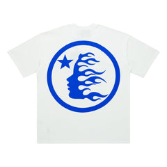Hellstar Rocket Star Blue Logo White Tee