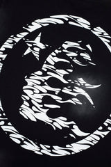 Hellstar Zebra Print Star Washed Black Tee