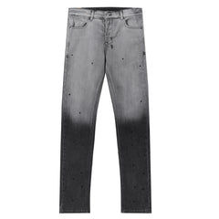 Ksubi Gradient DIP Dye Cross Print Slim Jeans