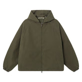 ESSENTIALS Fear Of God Olive Hooded Windbreaker Jacket