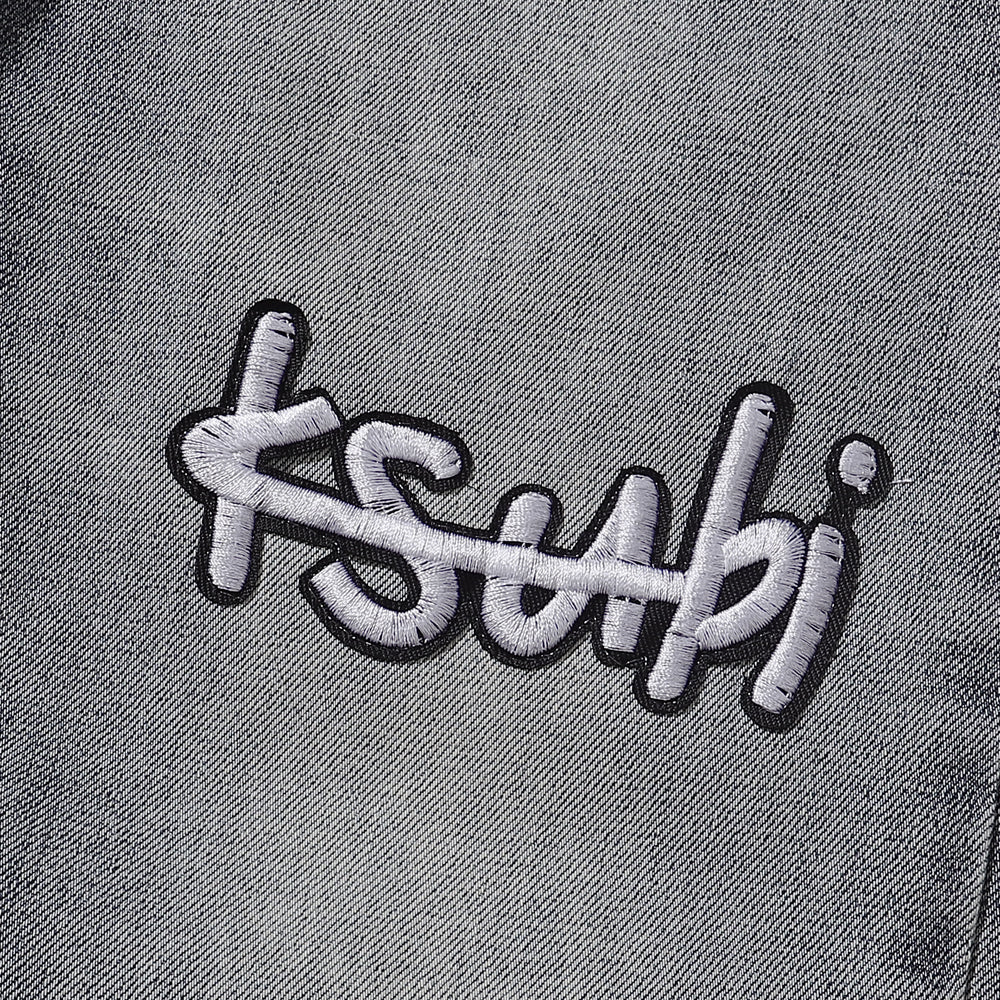Ksubi Multi Patches Grey Washed Slim Jeans