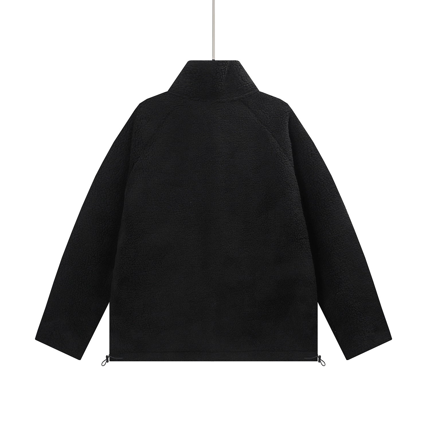 ESSENTIALS Fear Of God Black Sherpa Fleece Zip Up Jacket