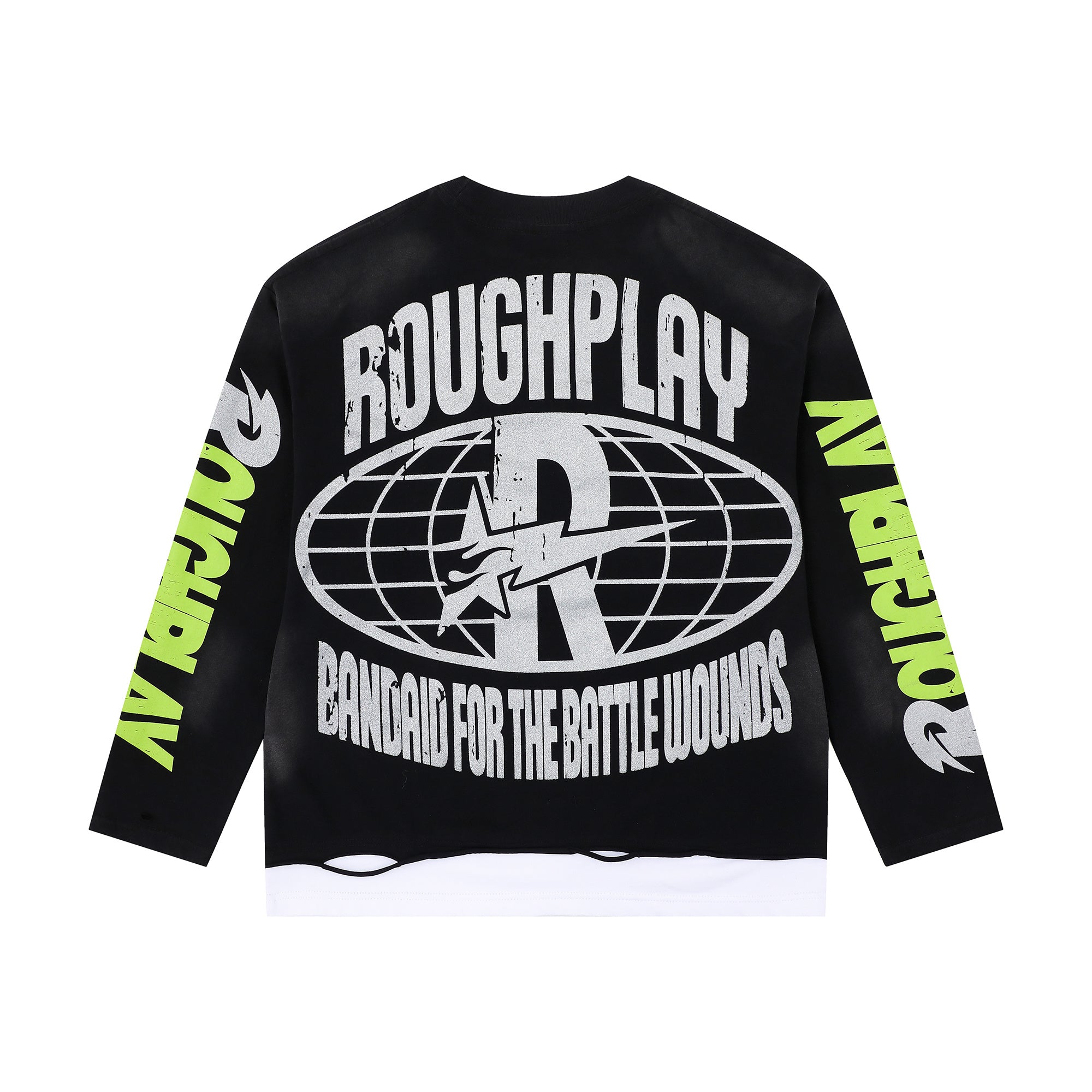 ROUGHPLAY Laser Eyes Skull Vintage Long Sleeve Tee
