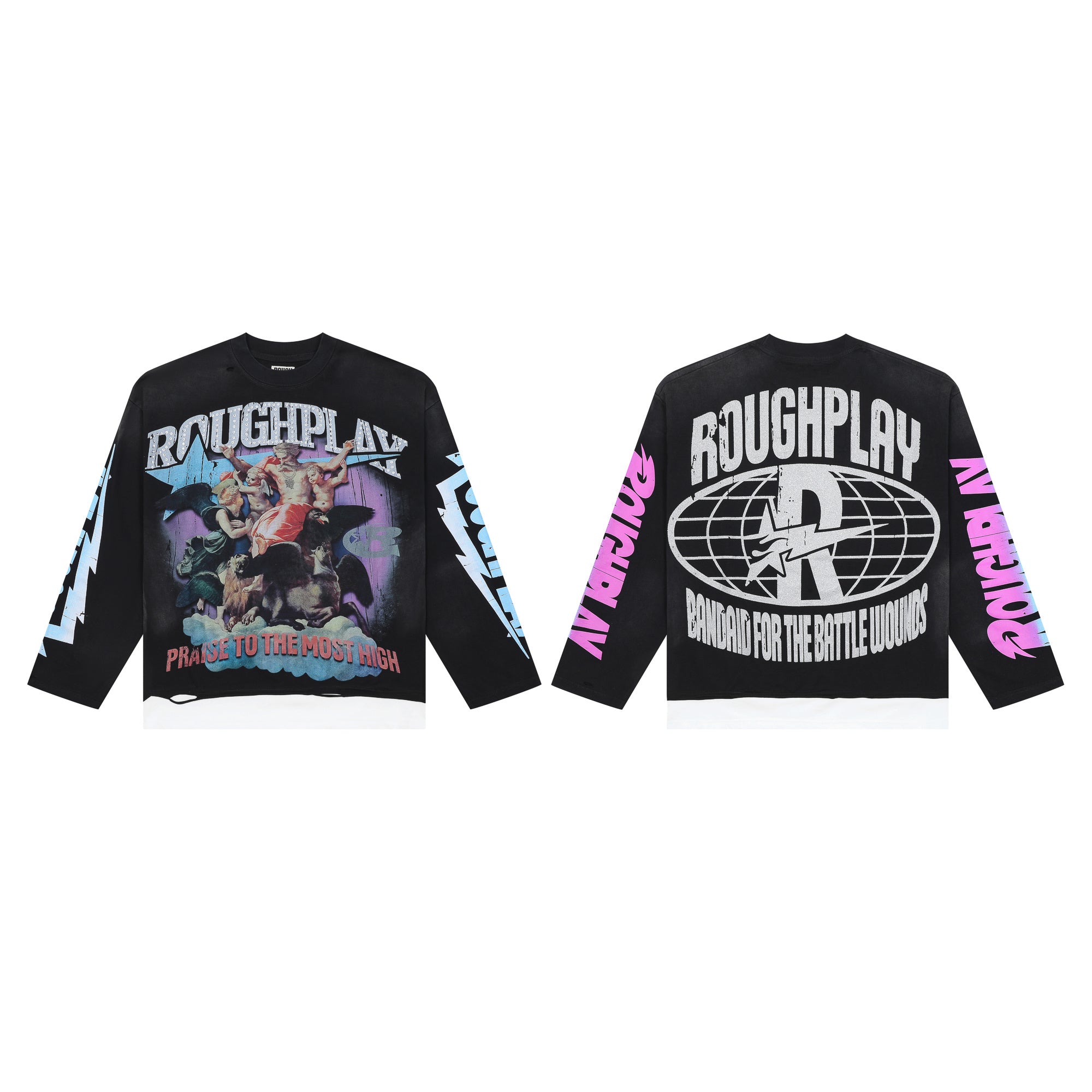 ROUGHPLAY Praise To The Most High Renaissance Vintage Long Sleeve Tee