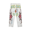 DUAA Sun Moon Heart Totem White Straight Sweatpants