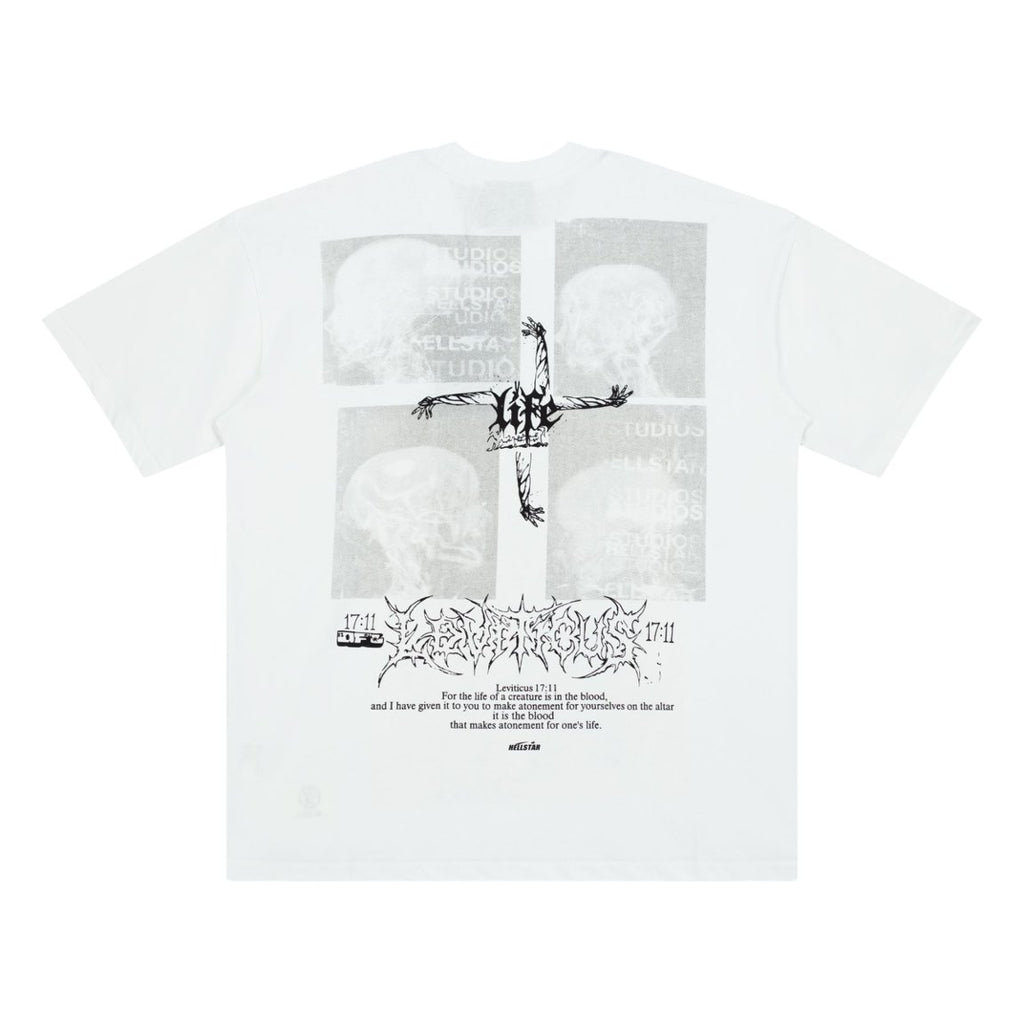 Hellstar Centipede Orange Head White Tee