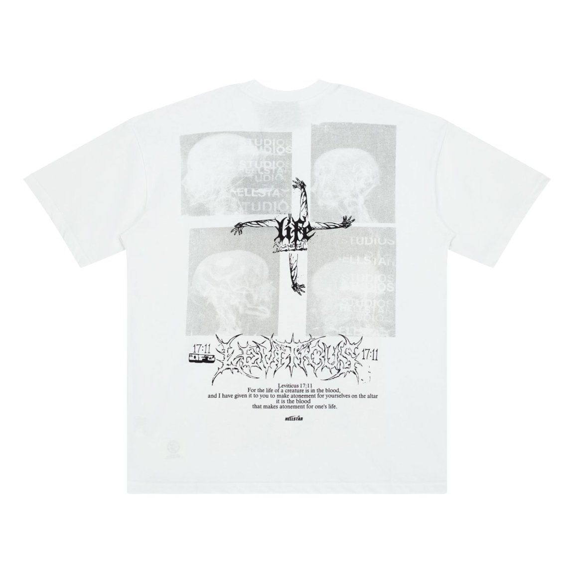 Hellstar Centipede Orange Head White Tee