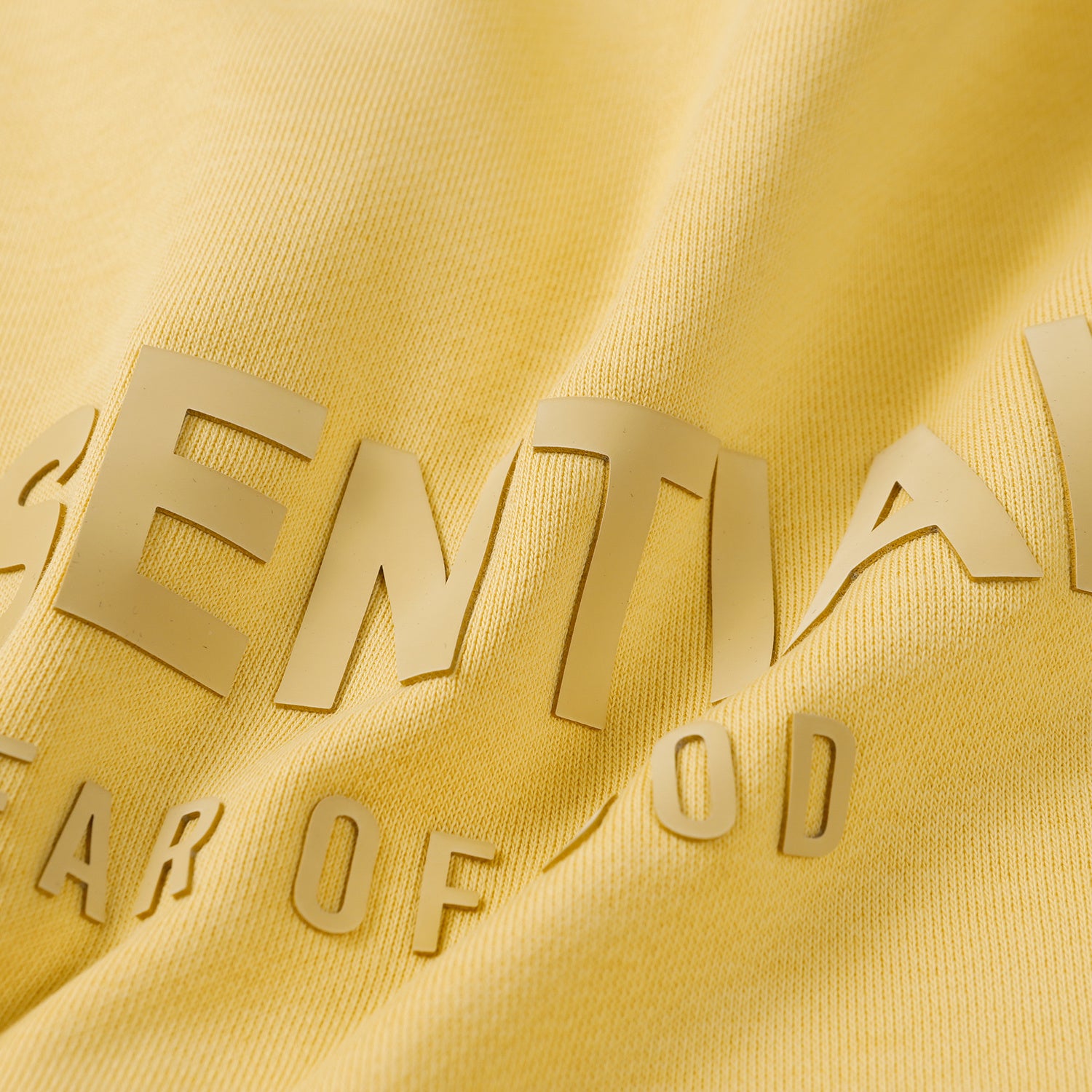 ESSENTIALS Fear Of God Butter Yellow Half Zip Mock Neck Sweatshirt