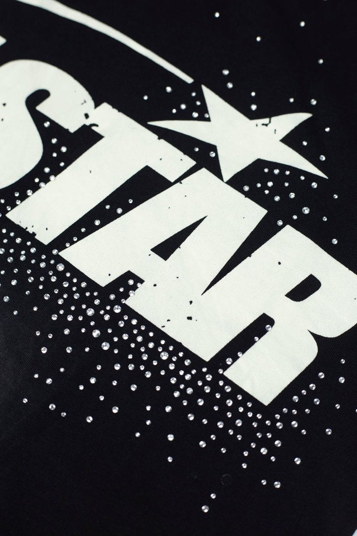 Hellstar Shooting Star Washed Black Tee