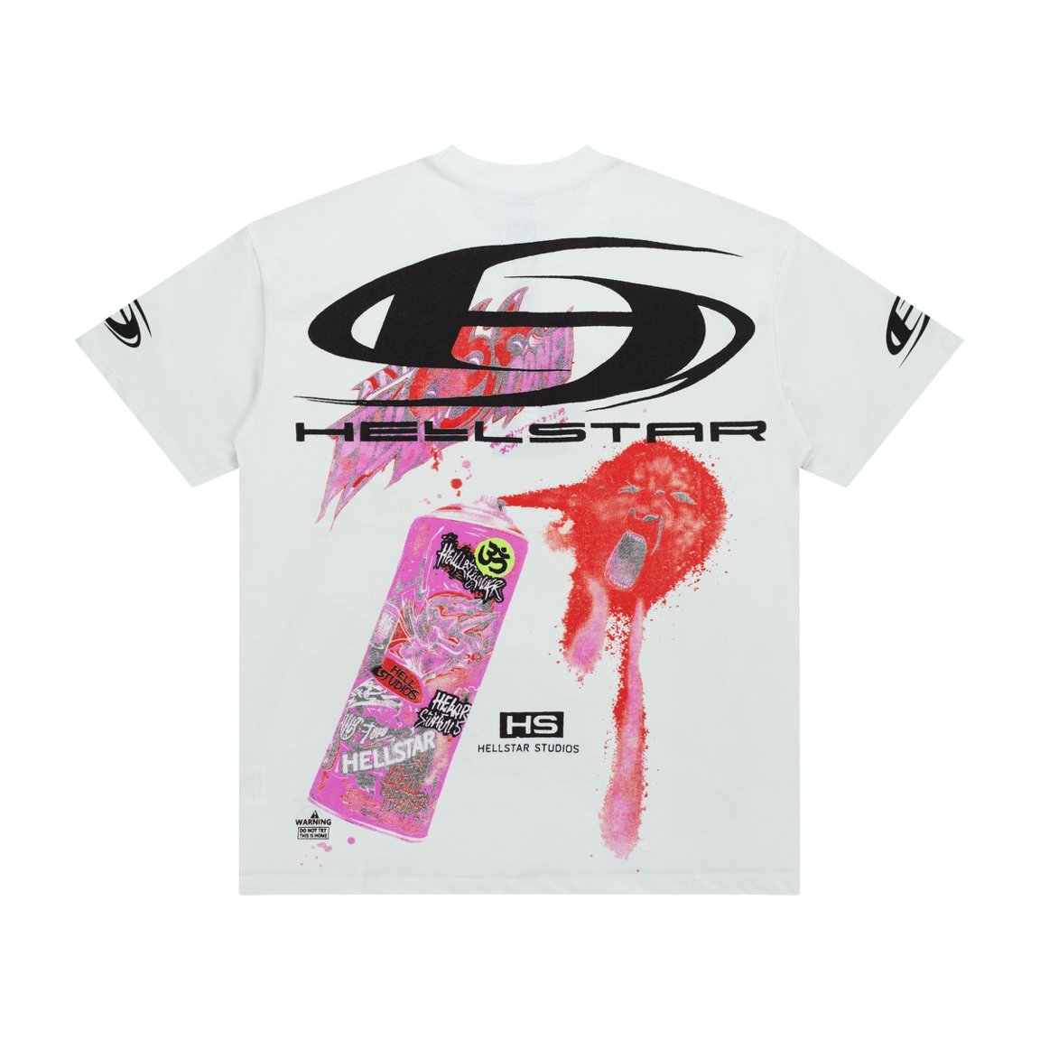 Hellstar Studios Anti Evil Be Gone 666 Spray Paint Graphic T‑Shirt