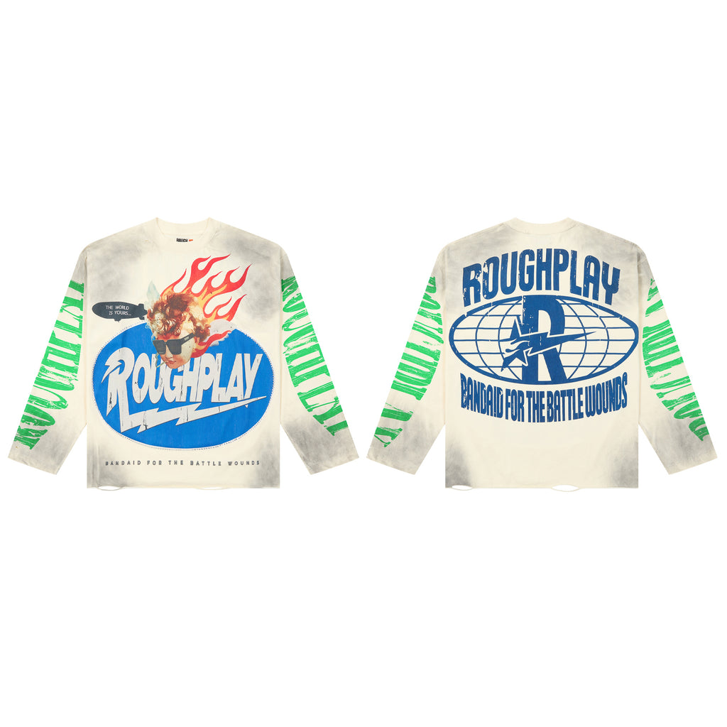 ROUGHPLAY Flame Angel Kid Vintage Long Sleeve Tee