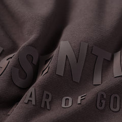 ESSENTIALS Fear Of God Dark Taupe Half Zip Mock Neck Sweatshirt