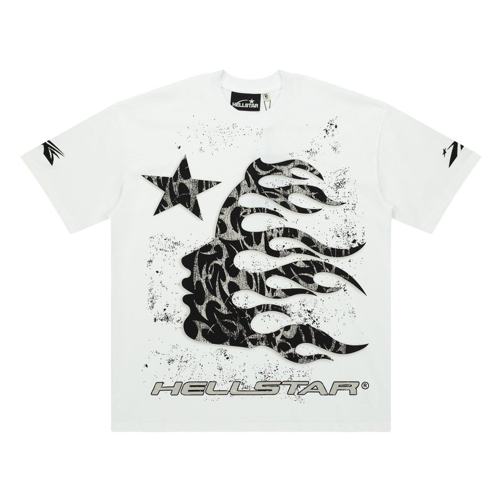 Hellstar Flame Lady Profile White Tee