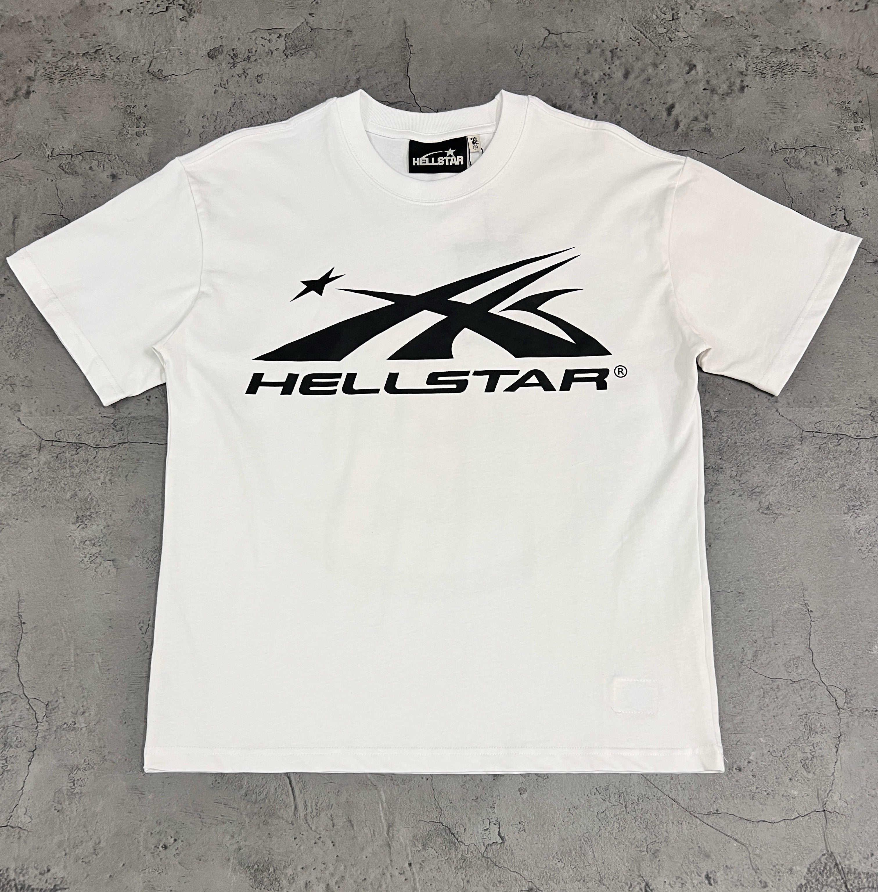 Hellstar Abstract Star Logo White Tee