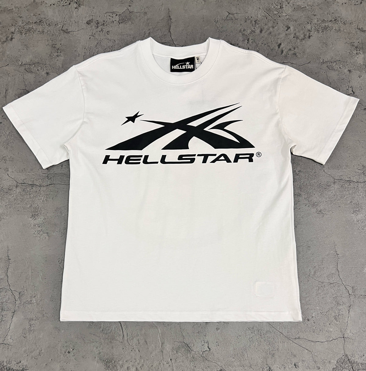 Hellstar Abstract Star Logo White Tee